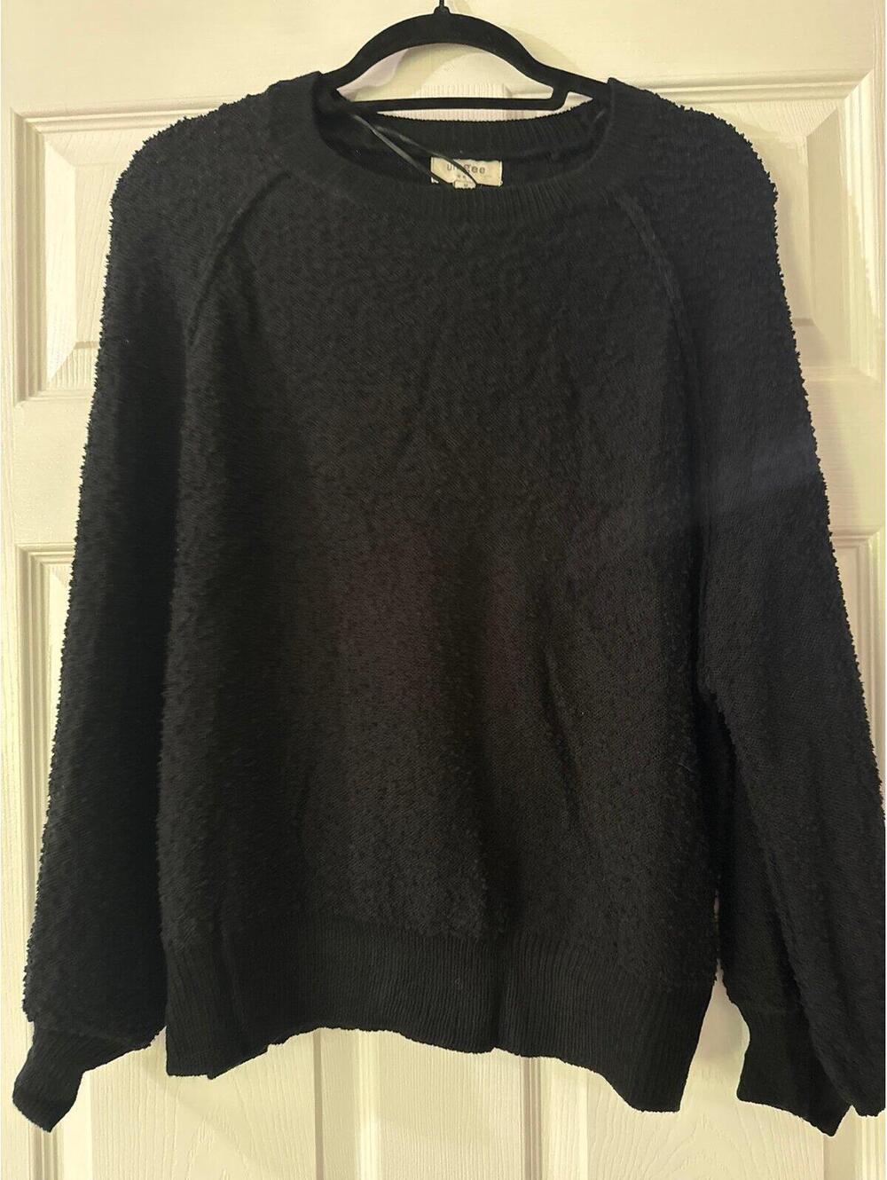 Umgee Black Nubby Pullover Boutique Medium NWT